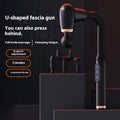 Fascia Gun Portable Massage Gun Deep Tissue With Extended Handle U-Shaped Back Massager Body Massager for Neck Shoulder Back Leg