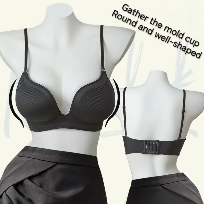 (Bras For Small Breast And Flat Chests)Women‘s Ultra-Thick 10cm Lingerie Seamless Push Up Small Breast Lift Adjustable Bra