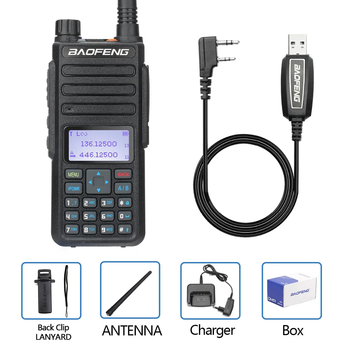 Baofeng DR 1801 Dual Band DMR Walkie Talkie Digital Two-Way Radio - Dicrodelights