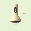 USB Rechargeable Handheld Abdominal Massager with Adjustable Guasha Cupping Intensity for Hot Compress Arm & Leg Massage