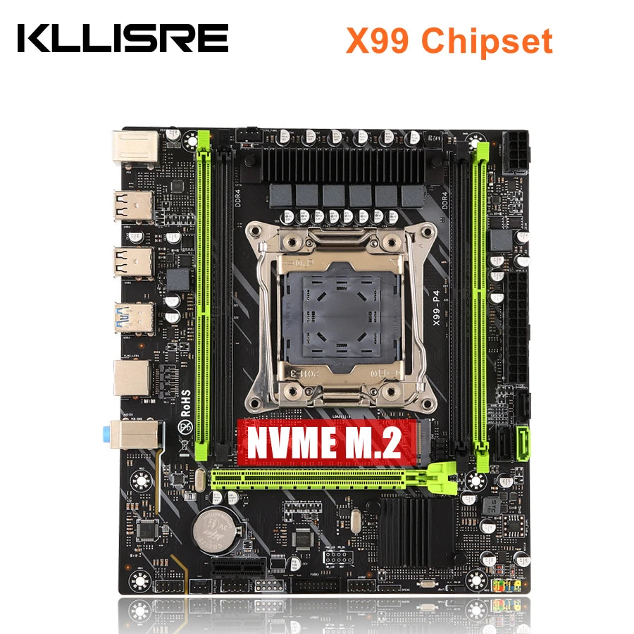 Kllisre X99-E5-F4 Motherboard Combo with Intel Xeon E5-2680 V4 CPU + 32GB DDR4 RAM Kit