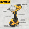 DeWALT Brushless Impact Wrench:20V Power,1898N.M Torque,Pressure-Driven Speed,Double Safety&Ergonomic Design for Heavy-Duty Jobs