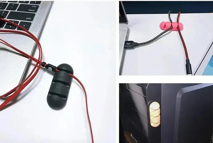 Self Adhesive Silicone Cable Holder for Desk Charging Leads
