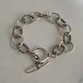 100% Solid 925 Sterling Silver Metal Bracelet for Women Vintage Handmade Simple Retro Heart Chain Bracelet Birthday Gift Party as picture 15