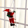 Santa Claus Climbing Ladder Decoration – Festive Wall Hanging Christmas Santa Statue, Holiday Party Prop, Battery-Free Xmas Ornament