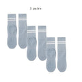 1/3/6/10 Pair Anti Slip Yoga Socks Female Medium Tube Socks lady Anti Slip Silicone Indoor Fitness Pilates Women's Sports Socks Light blue