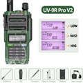 Baofeng UV 9R Pro V2 IP68 Waterproof Walkie Talkie Tri-Power Type-C Charger Dual Band Ham CB Radio Two Way Radio of UV 9R Plus Green