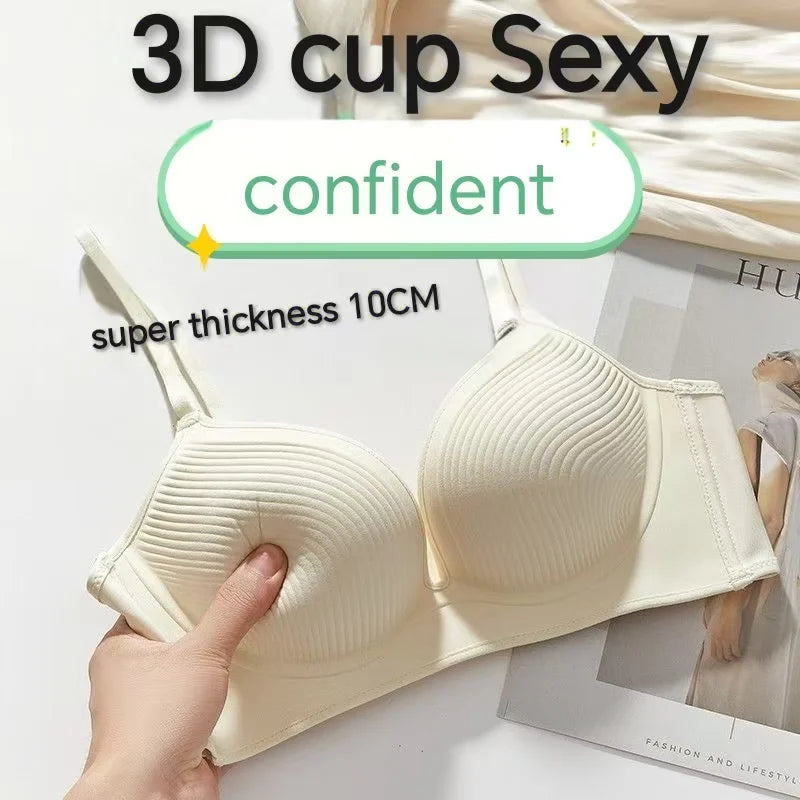 (Bras For Small Breast And Flat Chests)Women‘s Ultra-Thick 10cm Lingerie Seamless Push Up Small Breast Lift Adjustable Bra