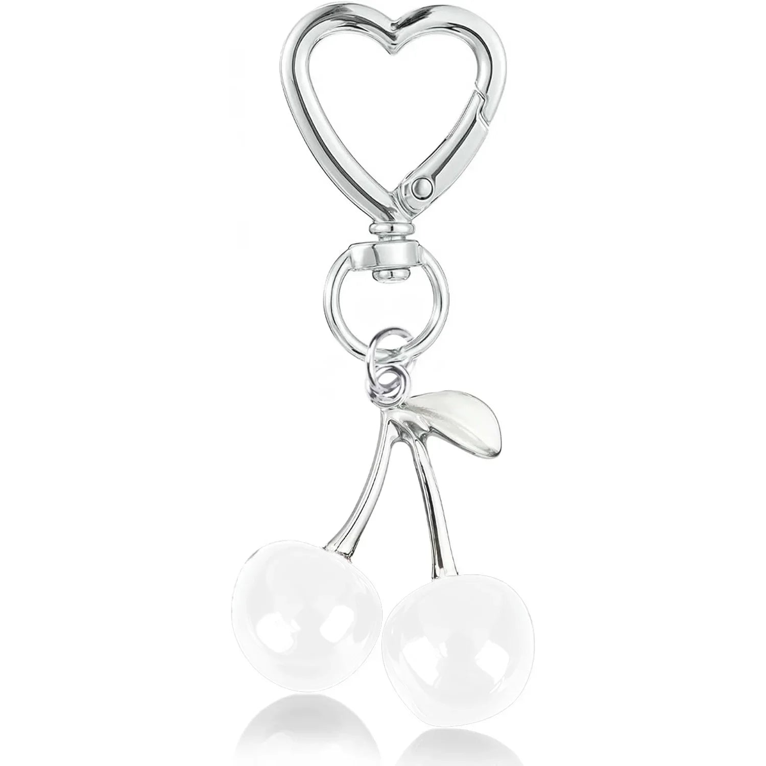 Kawaii Cherry Keychain Set - Cute Acrylic Bag Charm & Car Decor, Adorable Gift for Women Girls Birthday Valentine Accessories NS1280