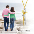 Hip Hop Embrace Couple Pendant Necklace Adjustable Hugging Pendant Necklace Jewelry Valentine Day Gift