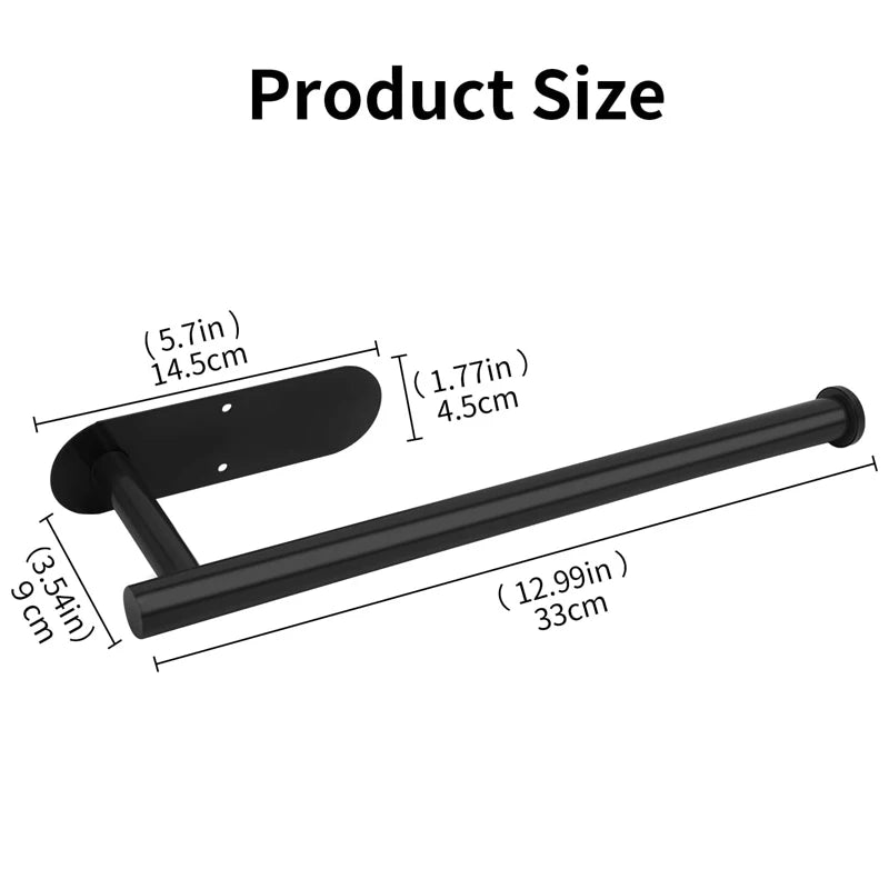 Kitchen Paper Towel Holder Adhesive Tissue Hanger Toilet Roll Paper Dispenser Cabinet Storage Napkin Rack Bathroom Accessories