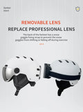 Seeker Ski Helmet with Goggles Winter Snow Helmet Outdoor Sports Alpine Skiing Skating Helmet Adult Men's and Women's Ski Helmet
