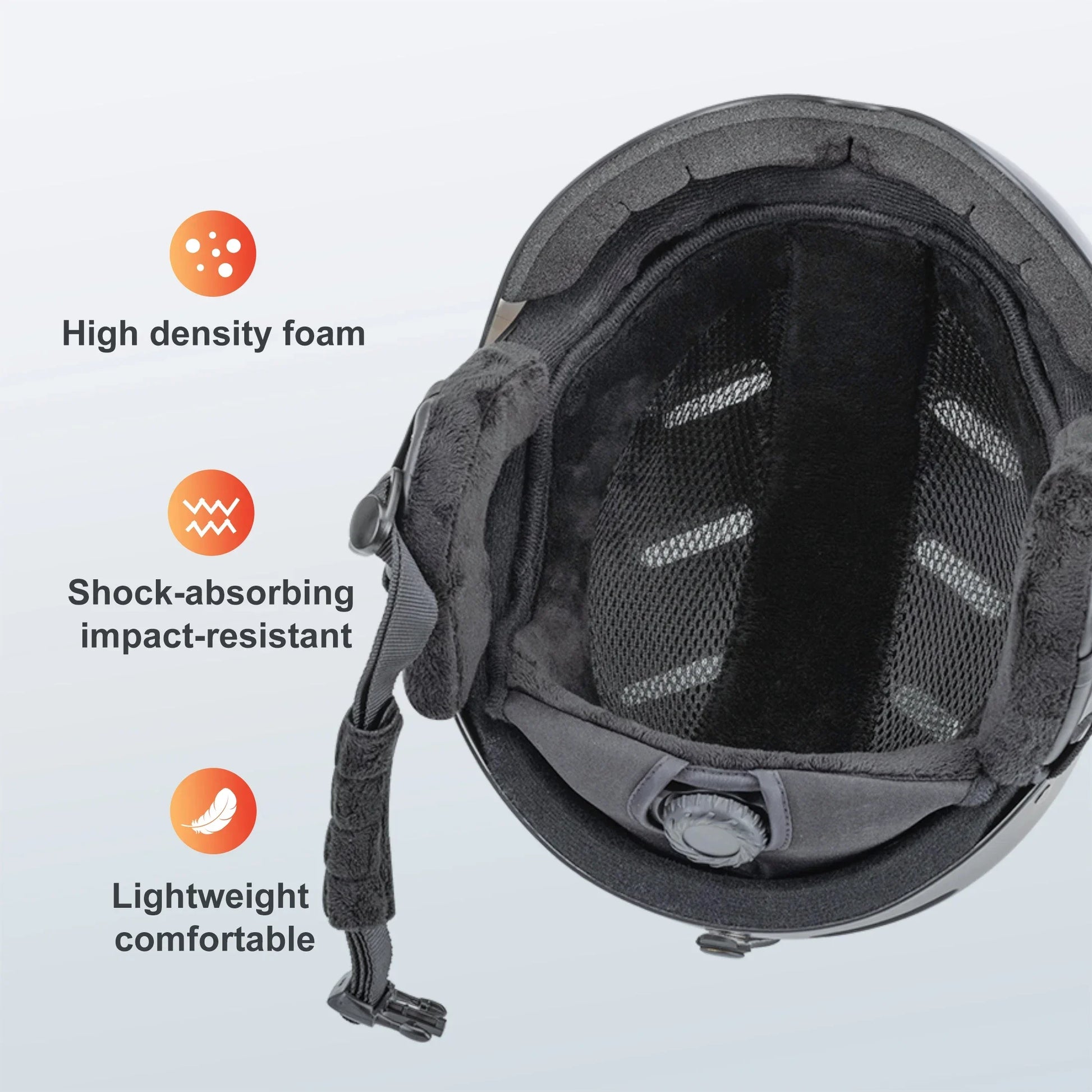 Seeker Ski Helmet with Goggles Winter Snow Helmet Outdoor Sports Alpine Skiing Skating Helmet Adult Men's and Women's Ski Helmet