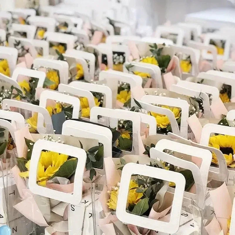 5/15/20pc PVC Gift Bags Packing Bag with Handle Wedding Accessories Festival Souvenir Party Present Candy Jewelry Packaging Home