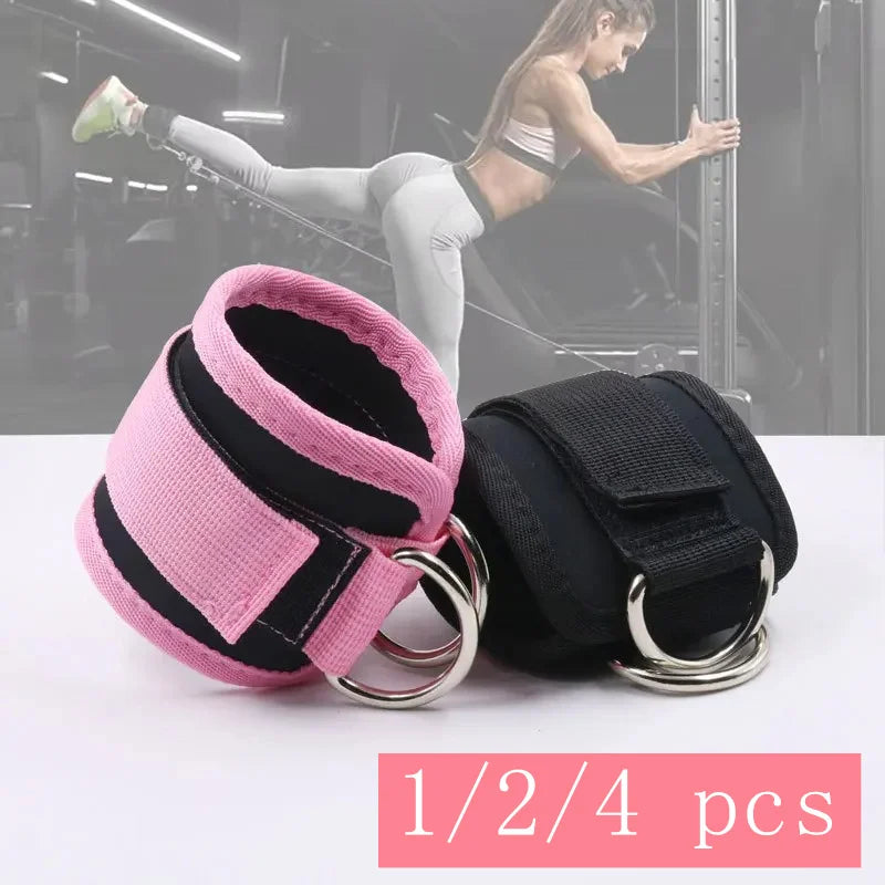 1/2Pcs Fitness Ankle Straps Adjustable D-Ring Support Cuffs Gym Leg Strength Workouts Pulley With Sports Guard Safety Abductors