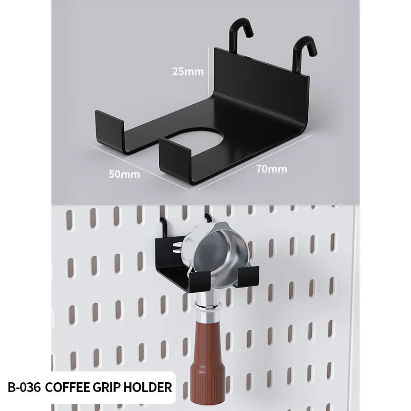 Modular Desk Pegboard Wall Storage for Office Accessories B Coffee Grip Holder