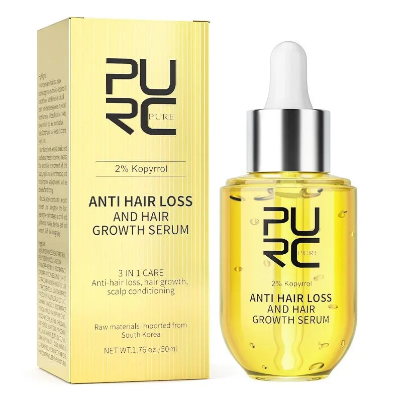 PURC Anti Hair Loss Serum Hair Growth Serum Ginger Grow Repair Hair Care Oil Scalp Serum Fast Regrowth Thicken for Men Women 50ml hair serum