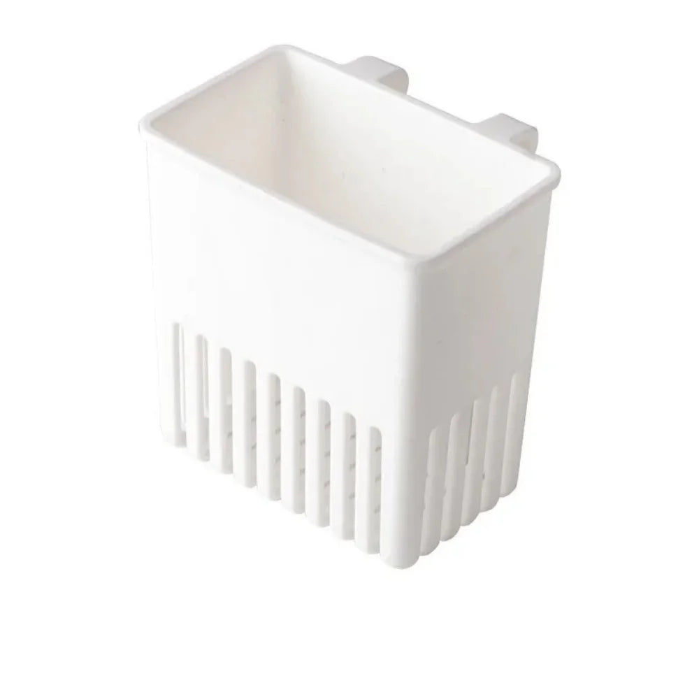 Cutlery Drain Basket with Cup Holder Kitchen Storage Rack for Forks Spoons Chopsticks Quick Dry Countertop Organizer Simple Rack High