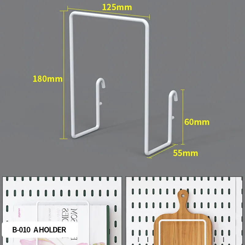 Neat Plastic Pegboard Desk Organizer with Multiple Accessories for Home Office, Craft Room and Garage Display White A Holder