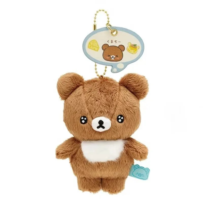 New Anime Rilakkuma Plush Keychains Backpack Hanings Small Pendant Stuffed Animals Christmas Birthday Graduation Gifts 4