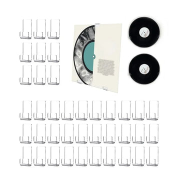 Vinyl Record Wall Hooks in Clear Plastic for Album Displays