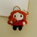 Crochet Knitted Super Hero Spider-Man Superman Captain America Keychains Small Pendant Hangings Christmas Birthday Gifts 12-7cm