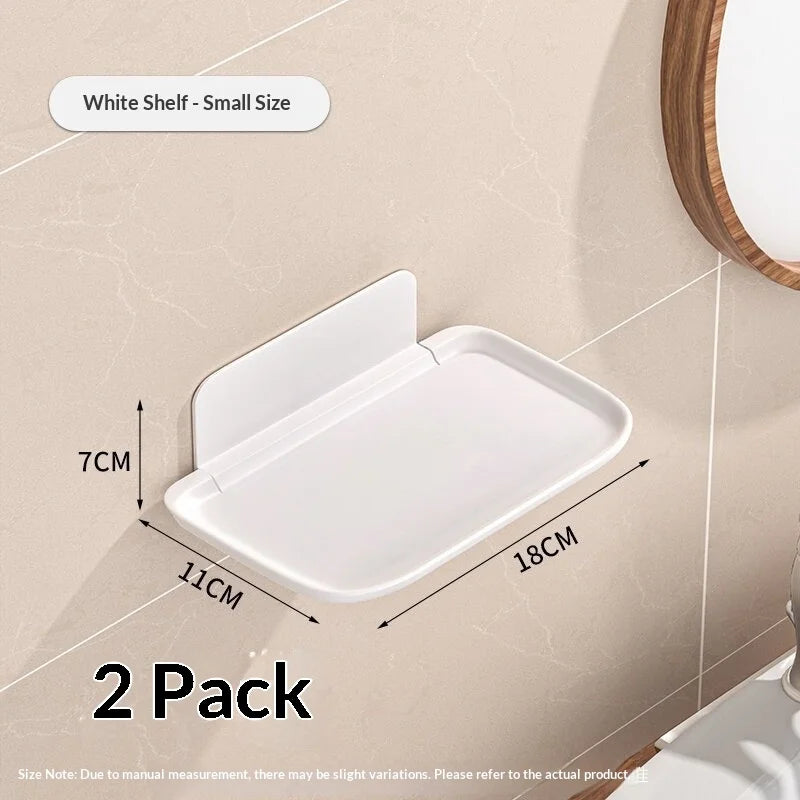 Small Foldable Wall Shelf for Bedside Phone and Glasses Storage 2pcs