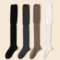 1/3/5 Pairs Knee High Socks Thin Long Stacked Socks Women's High Solid Colour Patchwork Socks High Elasticity Stockings