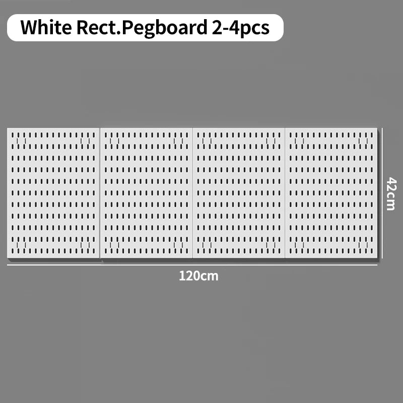 Desk Storage Pegboard – 2 Mounting Options (Stand or Clamp-On), Ideal for Organizing Stationery & Daily Items W Pegboard 2 4pcs