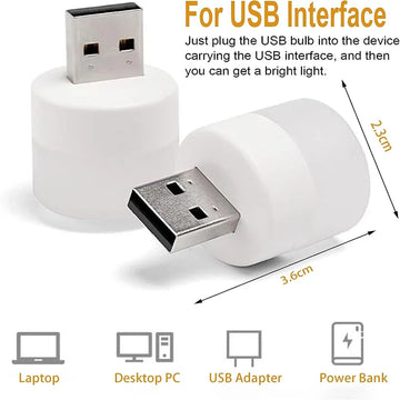 Mini USB LED Night Light for Desk and Bedside Ambient Lighting