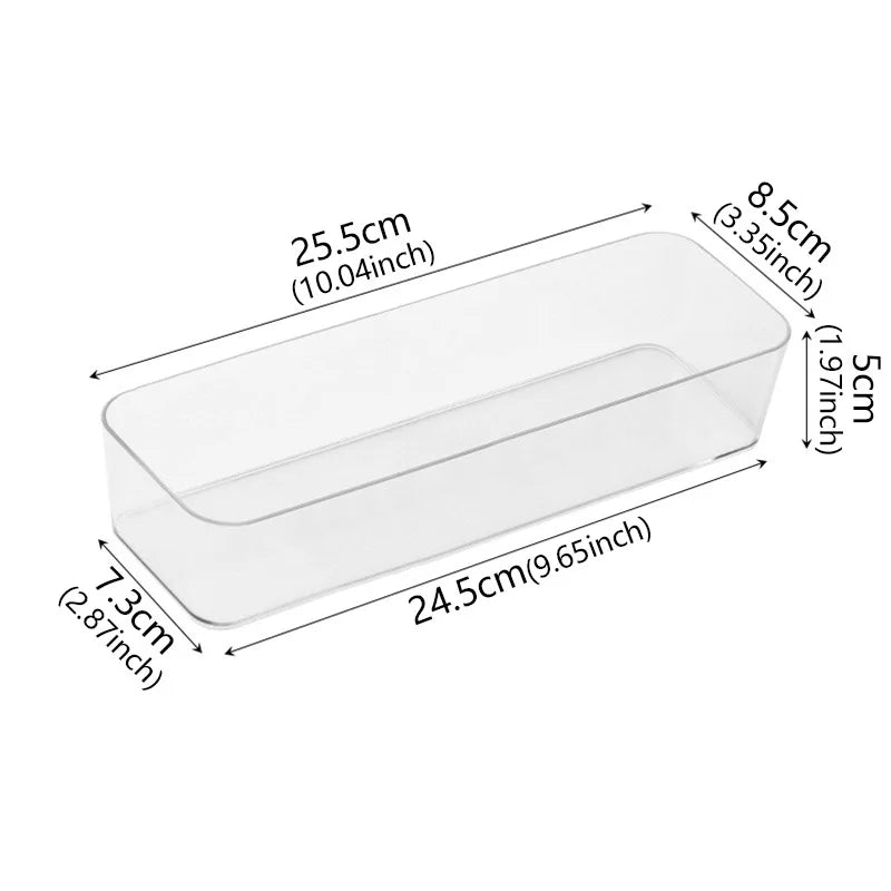Clear Plastic Drawer Organiser for Makeup Jewellery and Pens L