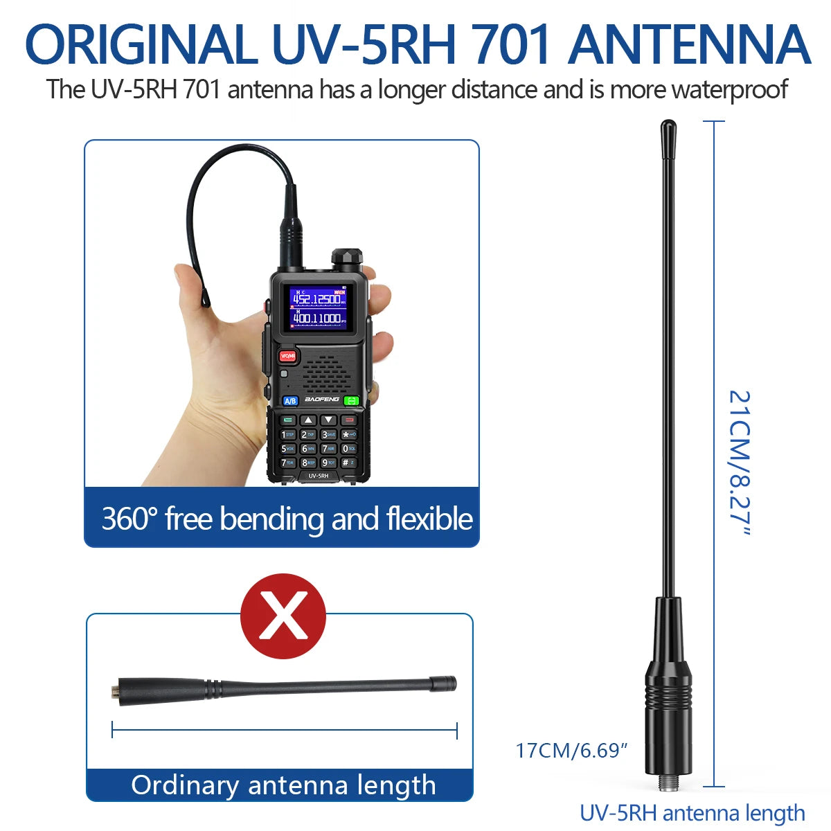 Baofeng UV-5RH 10W Walkie Talkie Long Range Ham Radio Type-C Charging Air Band Two-Way Wireless Transceiver - Dicrodelights
