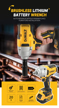 DeWALT Brushless Impact Wrench:20V Power,1898N.M Torque,Pressure-Driven Speed,Double Safety&Ergonomic Design for Heavy-Duty Jobs