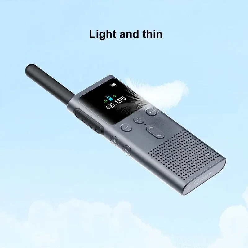 Xiaomi Walkie Talkie 2S Screen 4W Power 120-hour 1.77"Color Standby Dual Mode 5km Call Distance IP54 Outdoors Security Intercom
