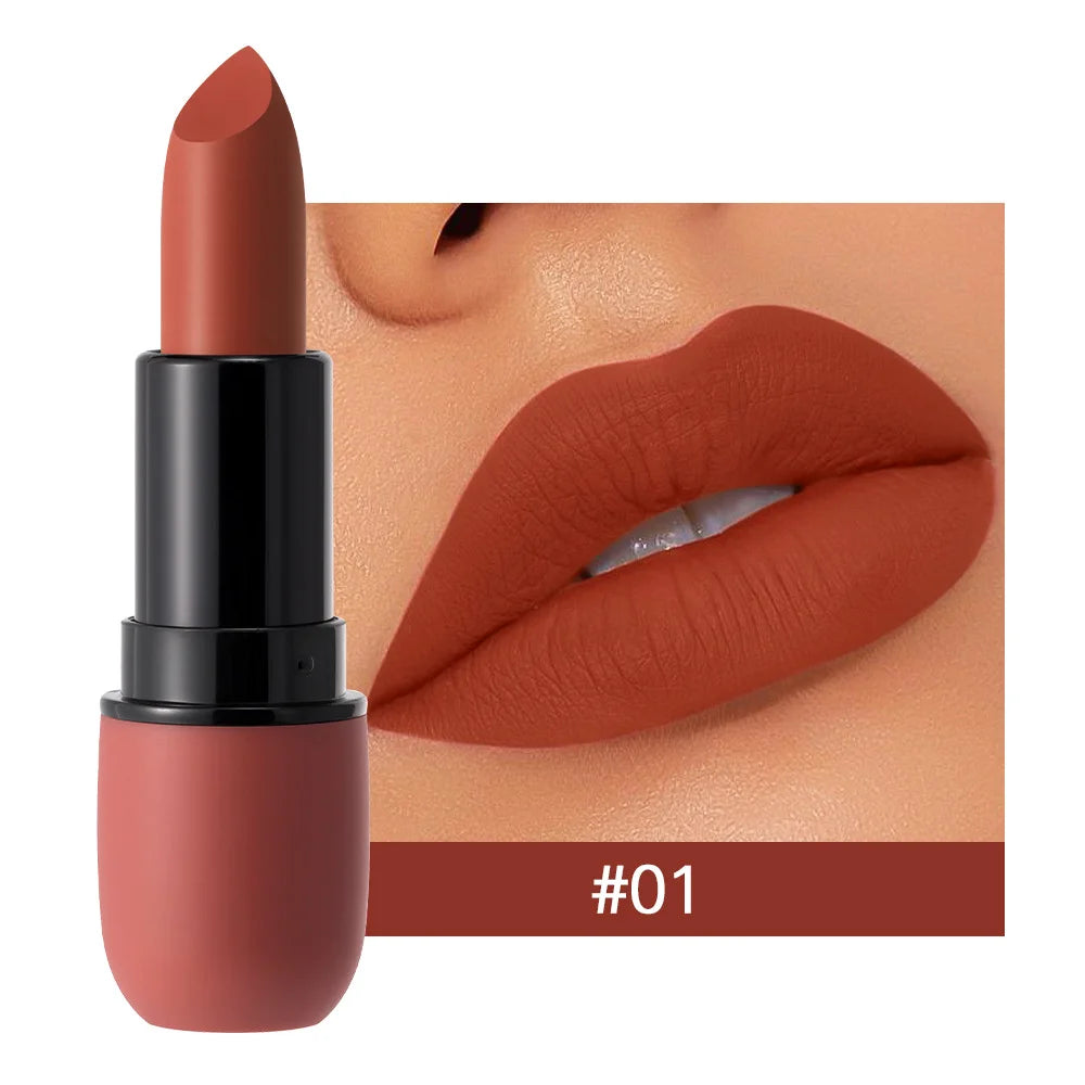 6-Color Matte Lipstick: Velvet Lip Color, Smooth, Waterproof, Long-Lasting Color Lip Makeup Y0080-1