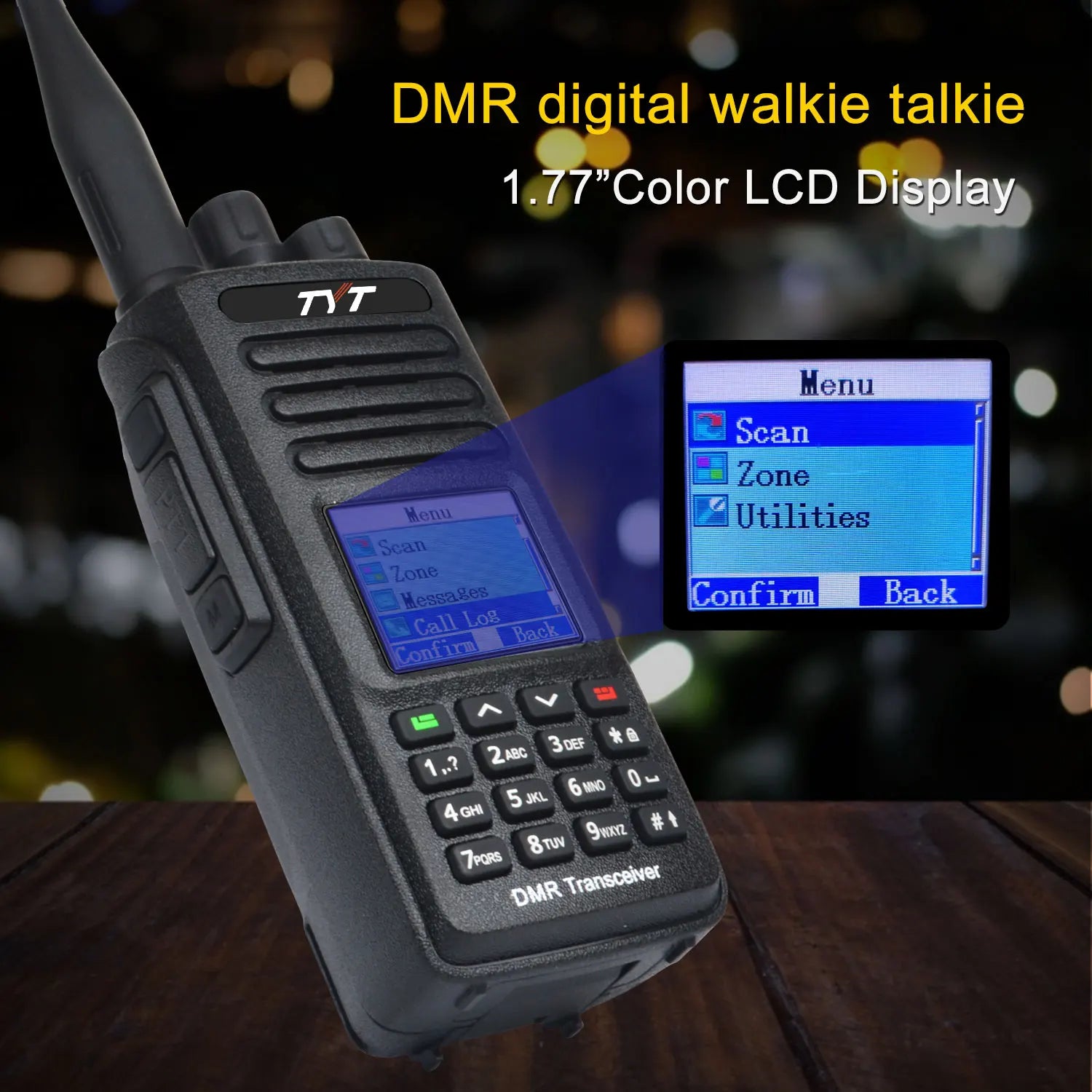 TYT MD-UV390 10W DMR Digital Walkie Talkie with GPS, IP67 Waterproof, AES-256 Encryption & USB-C Battery