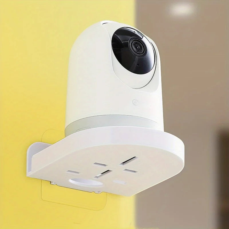 Adhesive Camera Wall Shelf for Compact Bedroom Device Storage