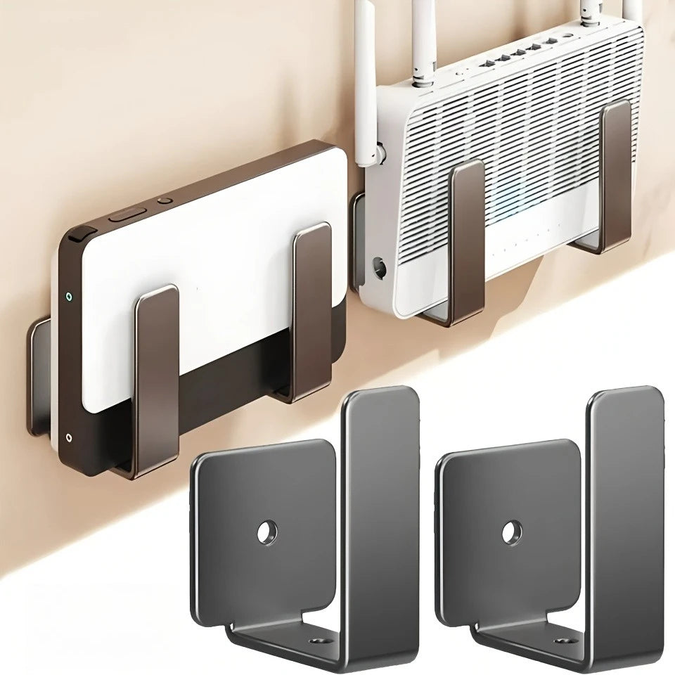 Stainless Steel Wall Router Brackets for Bedroom Storage