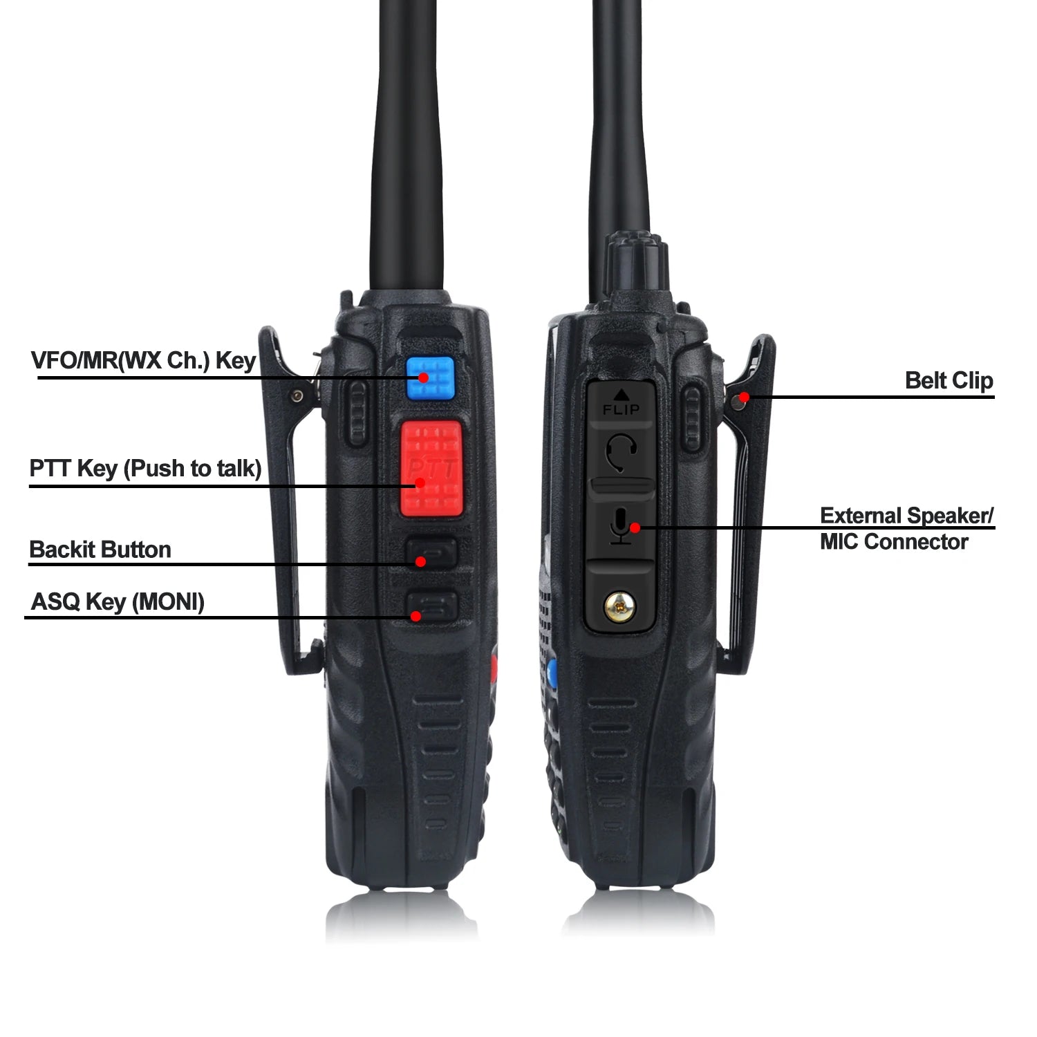 Air Band Transmitter Walkie Talkie Tx118.000-136.999MHz,Rx108.0000-136.999MHz 6W 200Ch W/NOAA Channels VOX QYT KT-A16 Radio