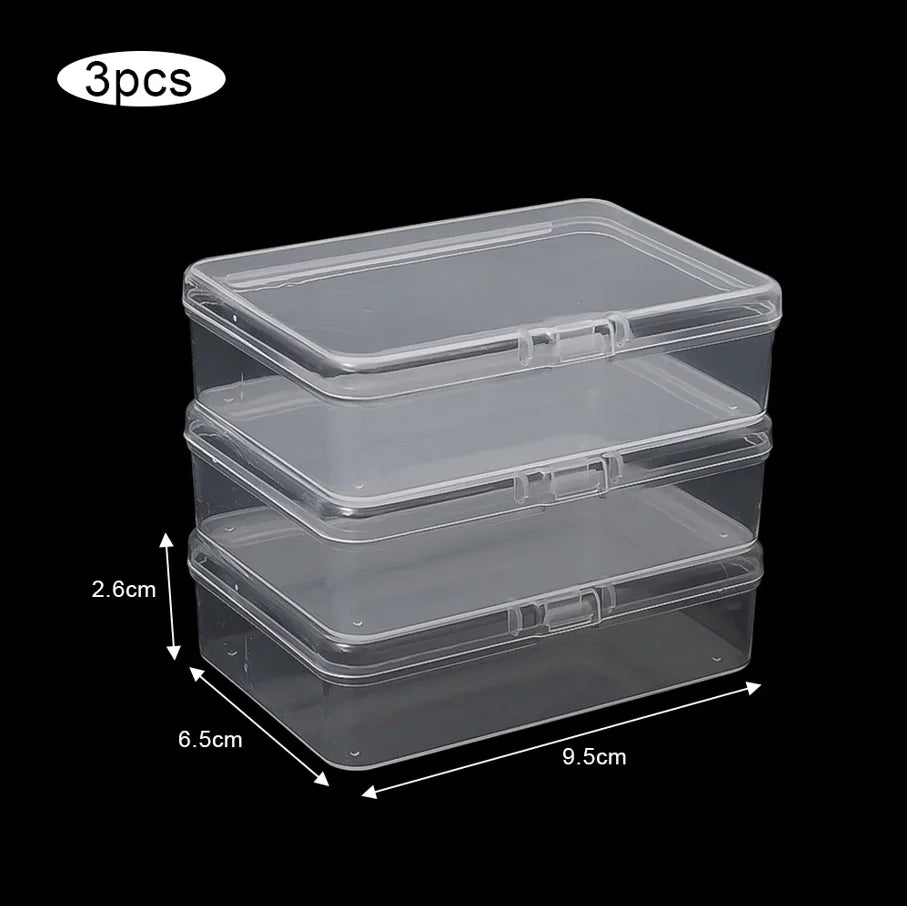 Clear Plastic Card Storage Boxes for Games and Photocards 3 PCS
