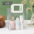 5/15/20pc PVC Gift Bags Packing Bag with Handle Wedding Accessories Festival Souvenir Party Present Candy Jewelry Packaging Home Clear-15pcs Other 20x18x10cm