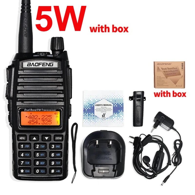Baofeng UV-82 Walkie Talkie Dual Band 5W/8W FM Radio 10km Range, Outdoor Use - Dicrodelights