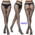 Women Sexy Fishnet Tights Jacquard Weave Seamless Pantyhose Yarns Garter Grid Fish Net Stockings Black Spider Gothic Lace Tights V6002 One Size