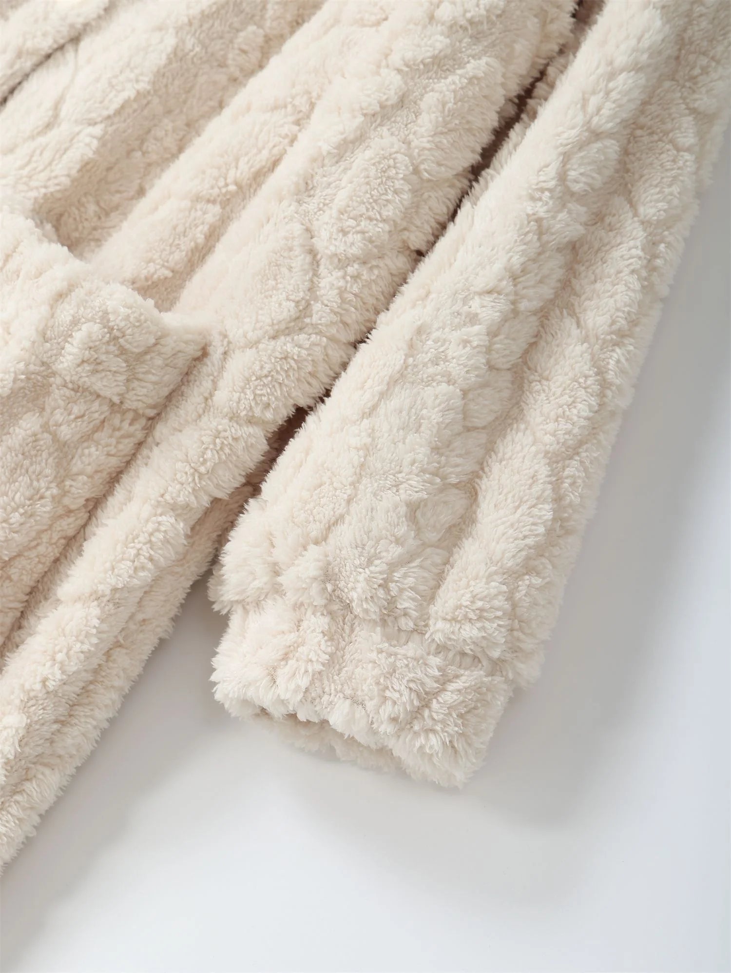 Women's Plush Hooded Pajama Dress Thickened Fleece Long Sleeve Nightgown Robe Winter Loungewear Home Bathroom Robe No Pants