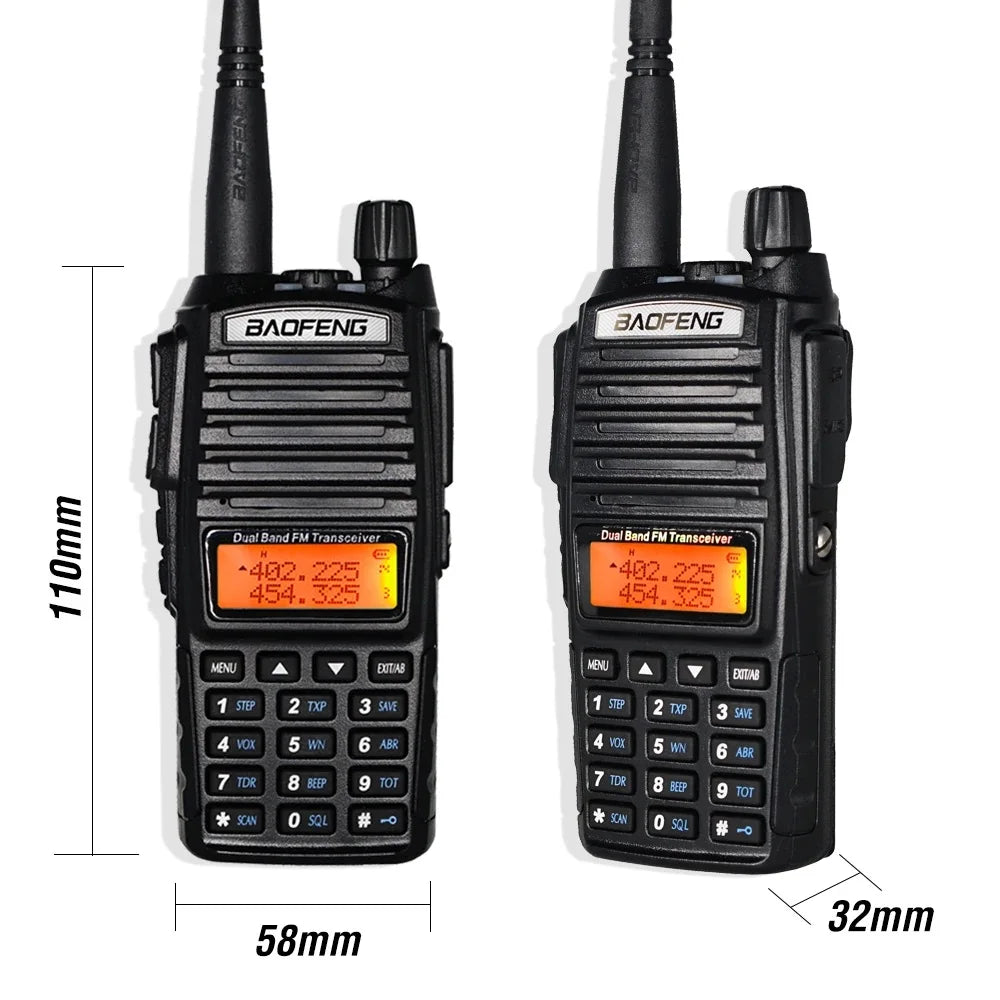 Baofeng UV-82 Walkie Talkie Dual Band 5W/8W FM Radio 10km Range, Outdoor Use - Dicrodelights