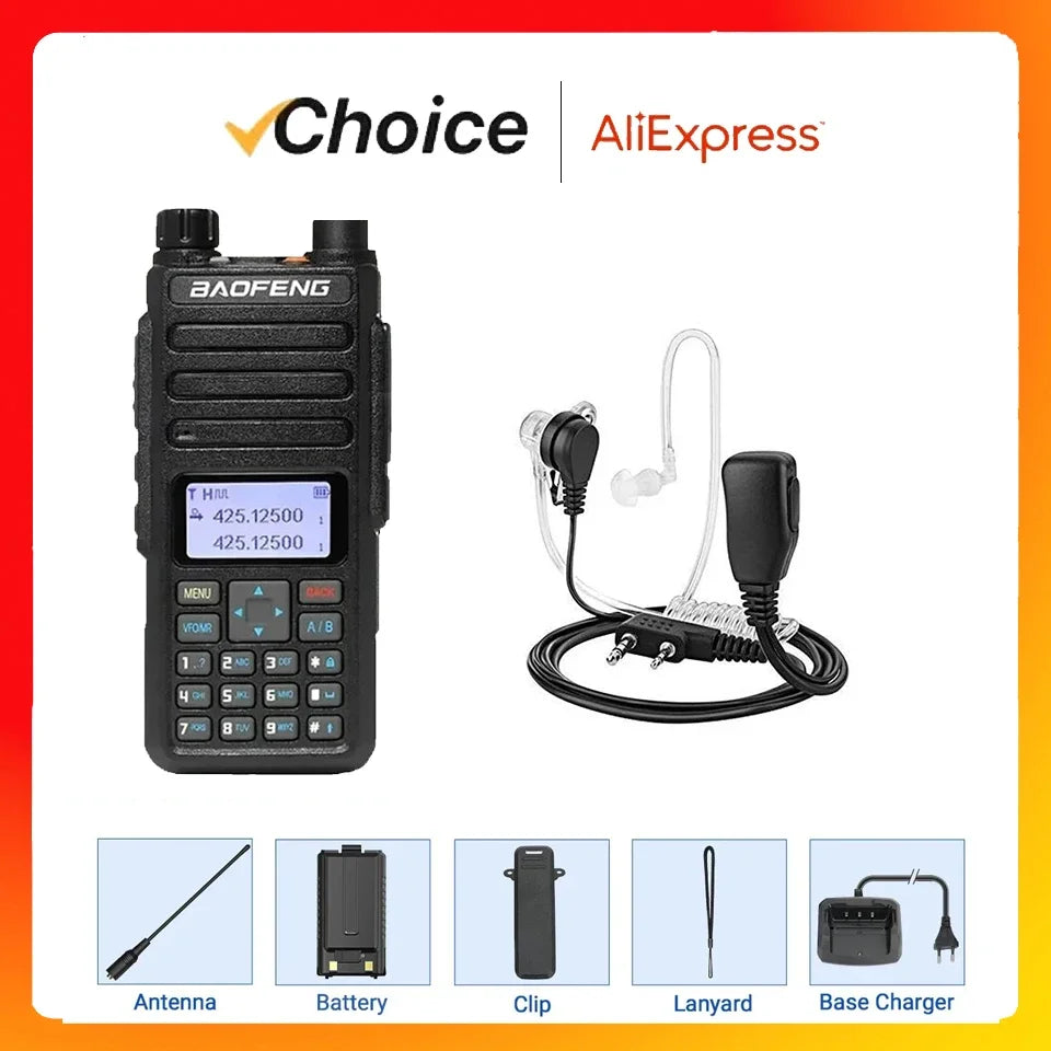 Baofeng Official Store DR-1801 Long Range Dual Band DMR Digital/Analog Walkie Talkie Tier tier II Dual Time Slot Upgrade Radio DR-1801-KD