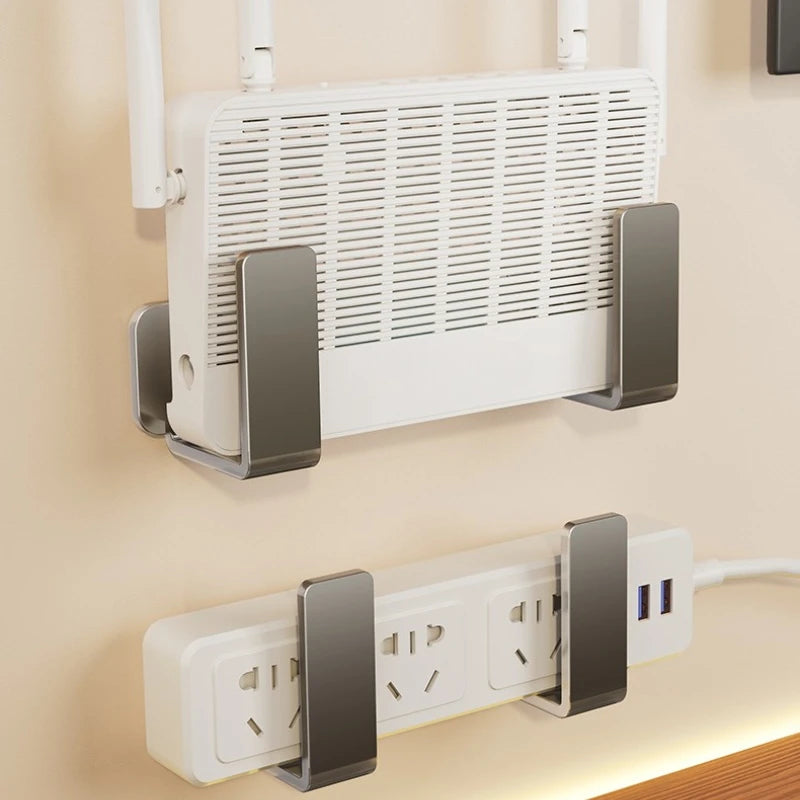Metal Wall Mounted Router Brackets for Bedroom Device Storage