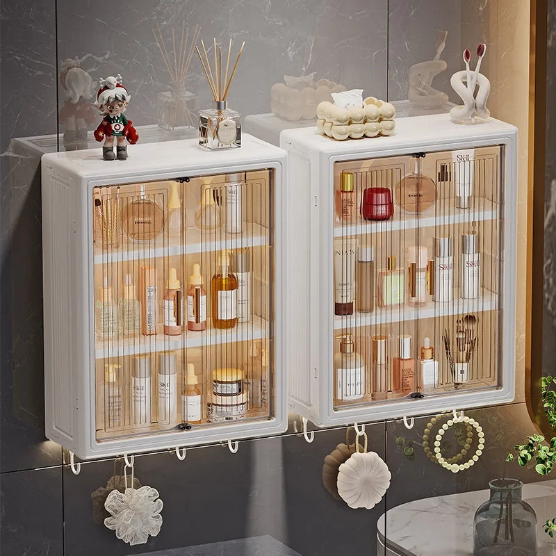 3 Tier Adhesive Wall Shelf No Drill, Waterproof Cosmetic Organiser