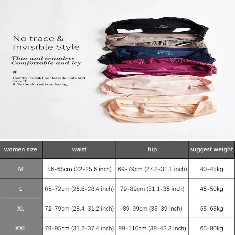 1/5/10Pcs Seamless Women Hollow Out Panties Set Underwear Comfort Lace Briefs Low Rise Female Sport Panty Soft Lady Lingerie