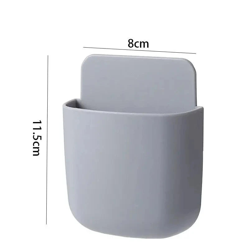 Adhesive Bedside Remote Holder Pair for Phone and Pen Storage